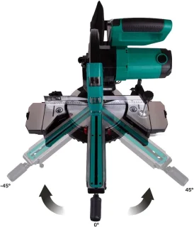 Afkortzaag 2200W met 254MM zaagblad, laser en LED verlichting – Perfect voor decoratief en precisiewerk