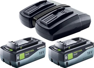 Festool SYMC 70 Basic SYMMETRIC accu-freeszaag 36 V ( 2 x 18 V ) 216 mm + 2x accu 8.0 Ah + dubbele lader + Systainer
