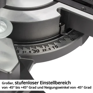 Afkortzaag met 2100 W vermogen en laserscheider