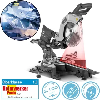 Afkortzaag met 2100 W vermogen en laserscheider