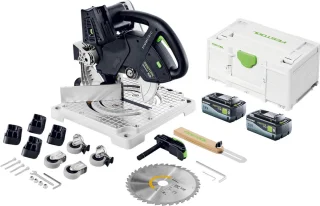Festool SYMC 70 Basic SYMMETRIC accu-freeszaag 36 V ( 2 x 18 V ) 216 mm + 2x accu 8.0 Ah + Systainer - zonder oplader
