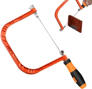 Afkortzaag Houtbewerking - Juwelierszaag Figuurzaag - Precisie Zagen - Comfortabele Grip - 32x13x2 cm - Aluminium