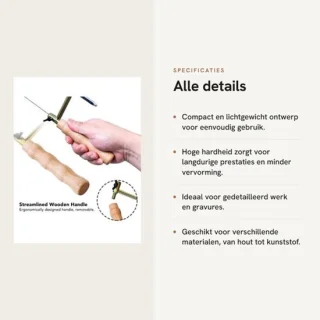 Draadzaag met gesmede stalen boog en 8 zaagbladen