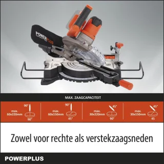 Dual Power POWDP2560 20V verstekzaag 210mm telescopisch