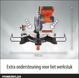 Dual Power POWDP2560 20V verstekzaag 210mm telescopisch