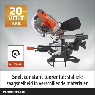 Dual Power POWDP2560 20V verstekzaag 210mm telescopisch
