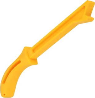 Duwstok houtbewerking 28 cm geel