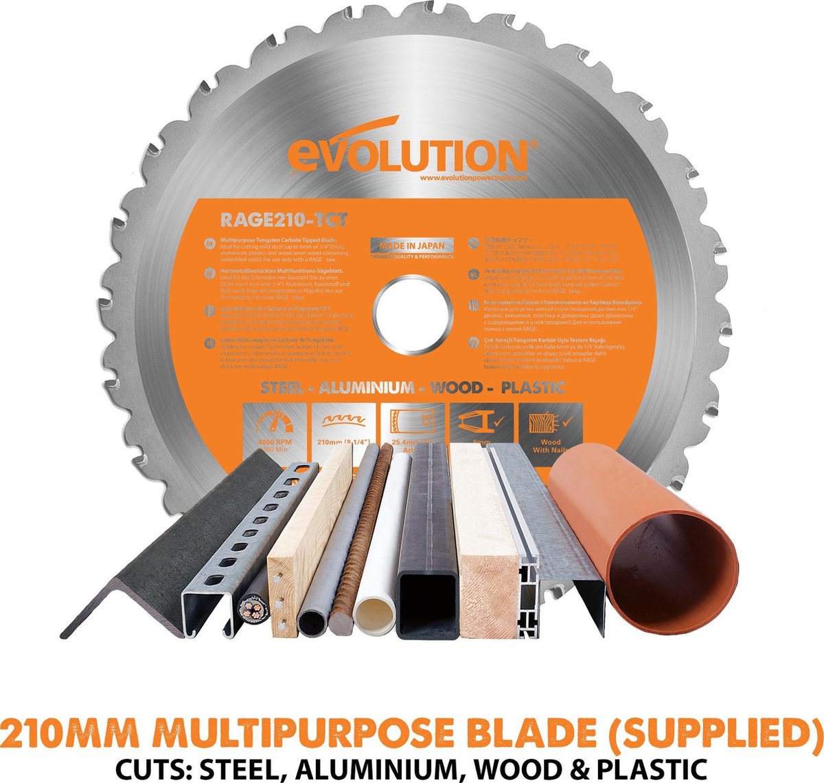 Wat vinden we goed aan de EVOLUTION Evolution R210 CMS Radiaal afkortzaag 210 mm