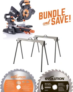 EVOLUTION R185SMS+ Combopack Cirkelzaag 185mm 1200W