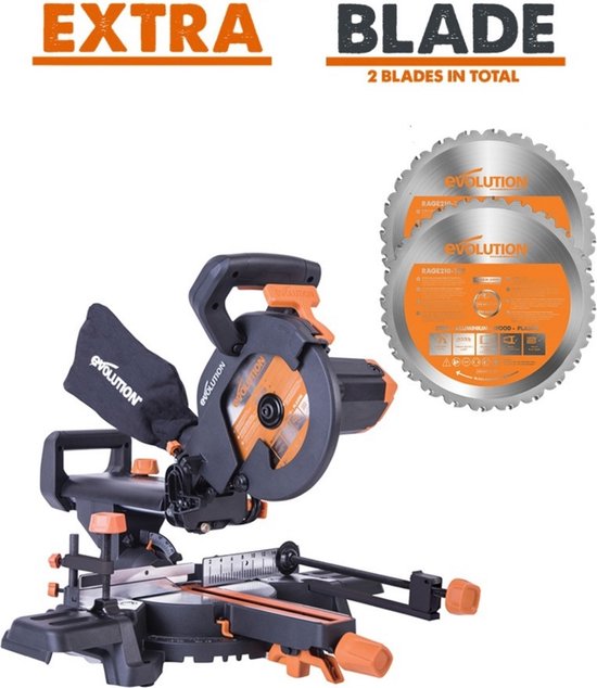 EVOLUTION R210SMS+ Combopack — compacte krachtpatser met multifunctioneel zaagblad