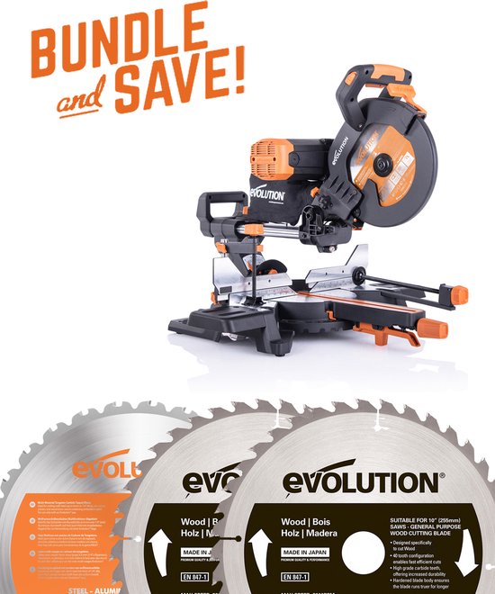 Evolution R255SMS-DB+ Combopack met Zaagblad 255 mm 2000W review