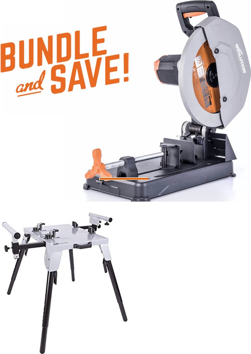 De Evolution R355CPS Combopack met Chopstand 355 mm in één oogopslag