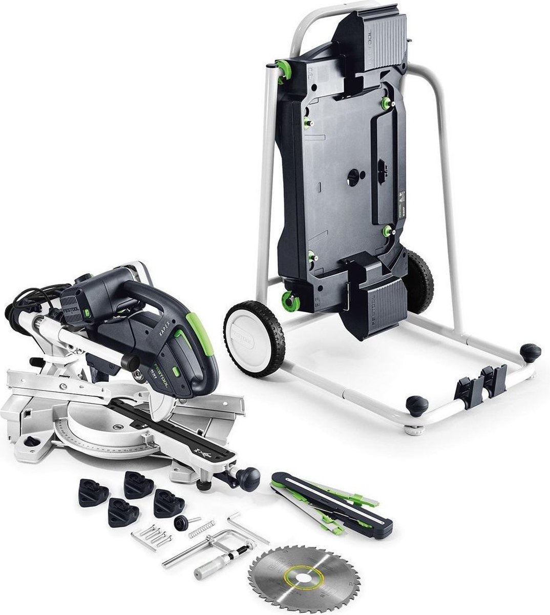 De Festool KAPEX KS 60 E-UG-SET Afkortzaag in één oogopslag