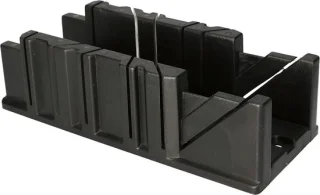 Kunststof Afkortbak Verstekbak 22,5/45/90° Zwart