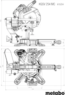 Metabo KGSV 254 MC kap- en verstekzaag