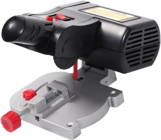 Mini tafelzaag afkortzaag hobbyzaag zilverkleurig