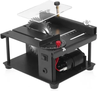 Mini tafelzaag elektrisch zwart