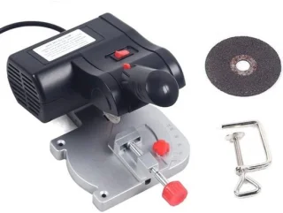 Mini tafelzaag houtsnijder 50mm zaagblad grijs