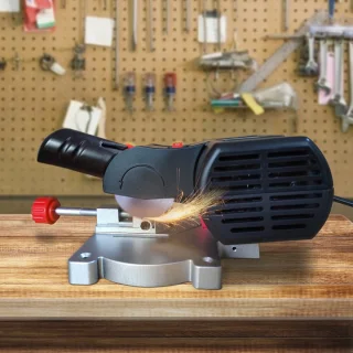 mini-verstekzaag 90 W met 3 zaagbladen 7800 RPM verstelbaar 0-45°