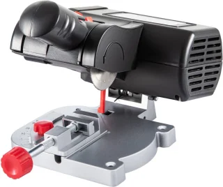 mini-verstekzaag 90 W met 3 zaagbladen 7800 RPM verstelbaar 0-45°