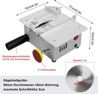 Nordivar - Mini Tafelcirkelzaag en Bandschuurmachine