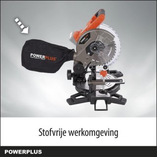 POWDP2550 Dual Power accu verstekzaag 20V Ø210mm zonder accu en lader