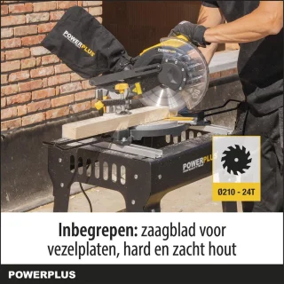 Powerplus POWX075700 elektrische verstekzaag 1500W 210mm