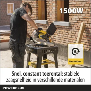 Powerplus POWX075700 elektrische verstekzaag 1500W 210mm