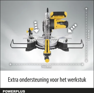 Powerplus POWX075710S elektrische verstekzaag 1600W 210mm
