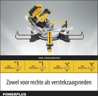 Powerplus POWX075710S elektrische verstekzaag 1600W 210mm