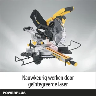Powerplus POWX075720DB elektrische verstekzaag 1600W 210mm
