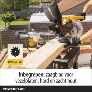 Powerplus POWX075720DB elektrische verstekzaag 1600W 210mm