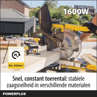 Powerplus POWX075720DB elektrische verstekzaag 1600W 210mm