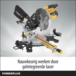 Powerplus POWX075730S elektrische verstekzaag 2100W 254mm