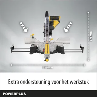 Powerplus POWX075750DB elektrische verstekzaag 2200W 305mm