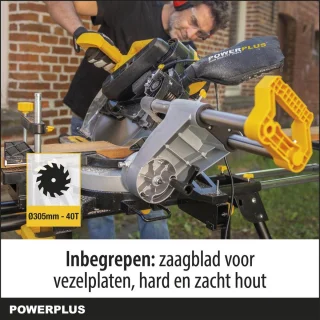 Powerplus POWX075751DB elektrische verstekzaag 2000W 305mm