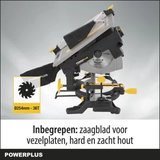 Powerplus POWX07583 elektrische verstekzaag 2000W 254mm