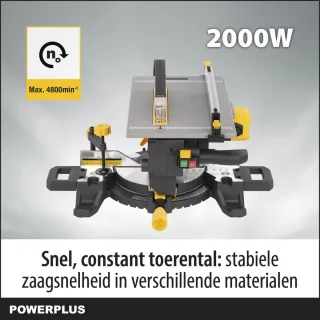 Powerplus POWX07583 elektrische verstekzaag 2000W 254mm