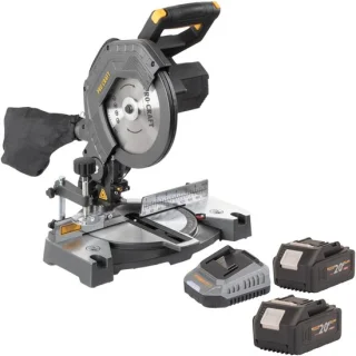 Procraft PGS20bb accu-afkortzaag 20 V 210 mm + 2 accu's 4,0 Ah + oplader