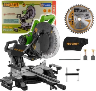 Procraft PGS305 afkort- en verstekzaag 2000 W, 305 mm