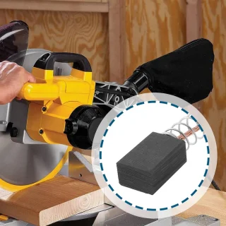 SnelShoppen 1 paar afkortzaagborstels vervanging 145323-06 voor Dewalt DW705 DW708 DW715
