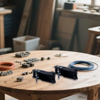 Solidchoice set van 2 montagebeugels voor afkortzaag