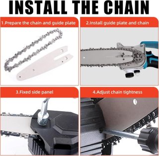 Stalen Kettingzaagketting 186 mm voor Kleine Elektrische Kettingzagen