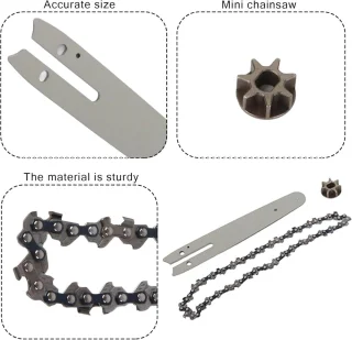 Stalen Kettingzaagketting 186 mm voor Kleine Elektrische Kettingzagen