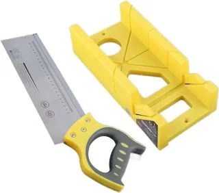 Verstekzaag set 45x30x10 cm grijs