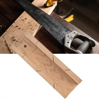 Verstekzaagkast hout 30 cm houtkleur