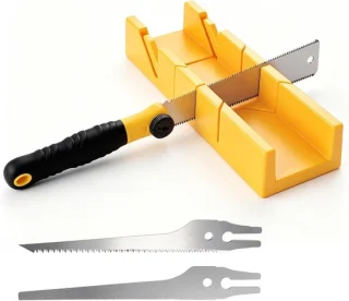 Verstekzaagset 4-delig - Zaaggeleiderbox, grijs
