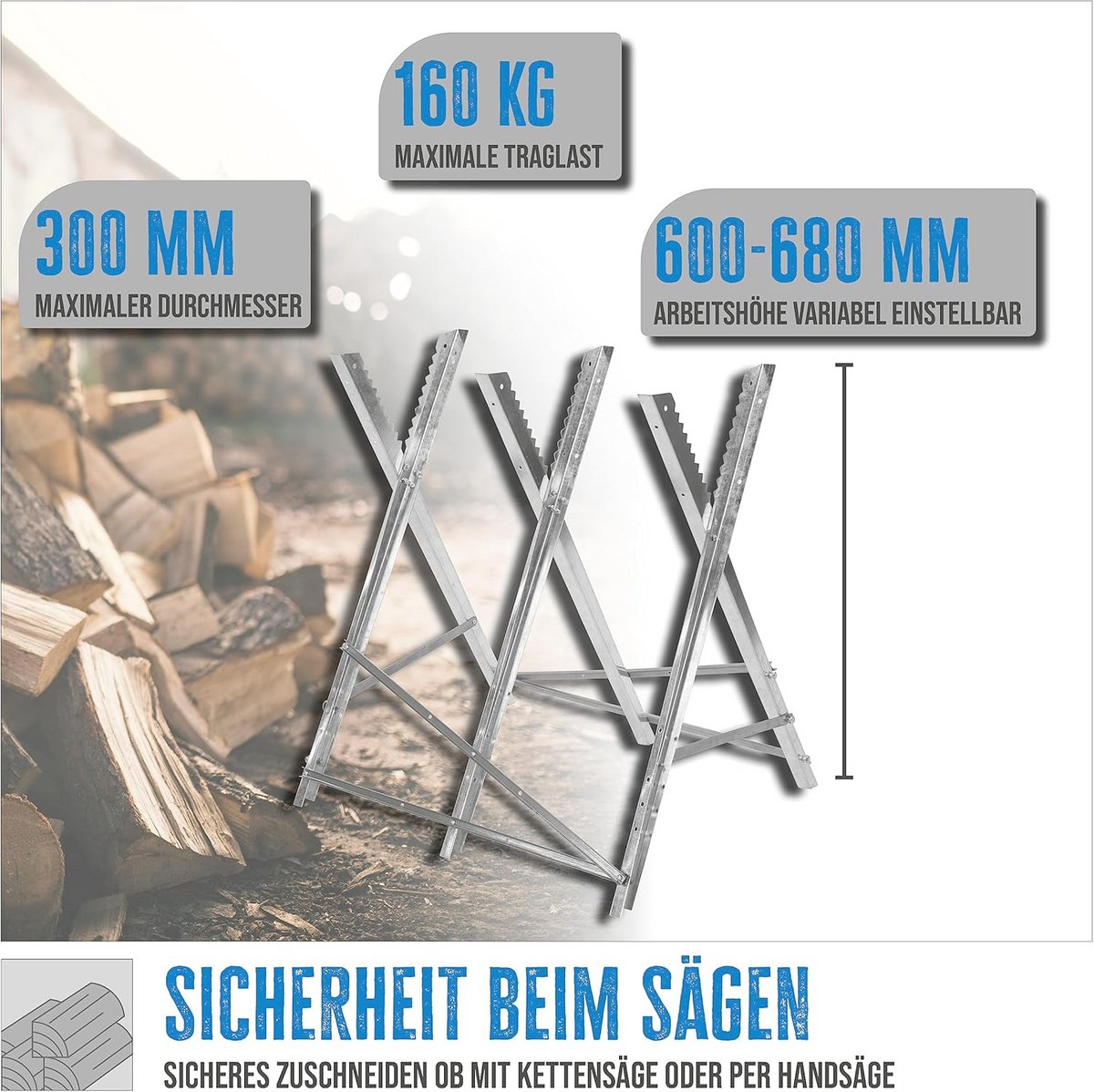 Wat vinden we goed aan de Verstelbare zaagbok voor kettingzagen