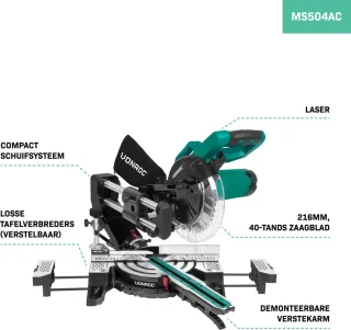 VONROC Compacte afkortzaag 2200W Ø216mm