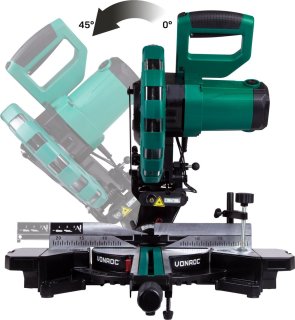 VONROC Kap- en afkortzaag 2200W Ø254mm met trekfunctie